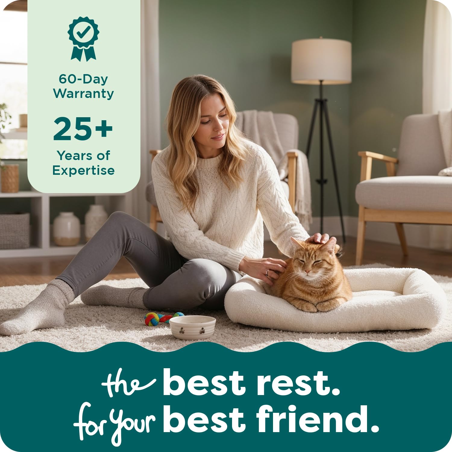 FurHaven gray sherpa surface adds cozy comfort for pets.