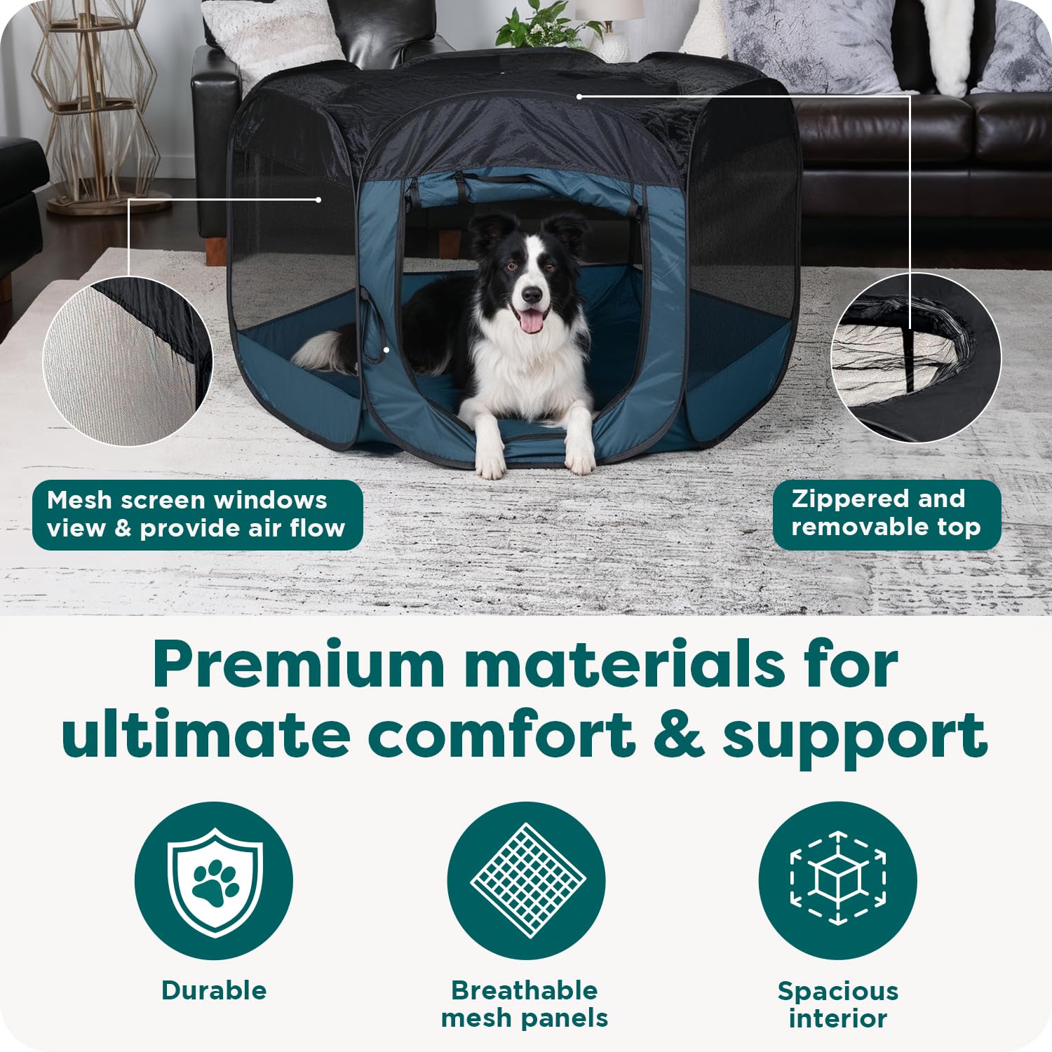 FurHaven ground stakes provide outdoor stability for on-the-go use.