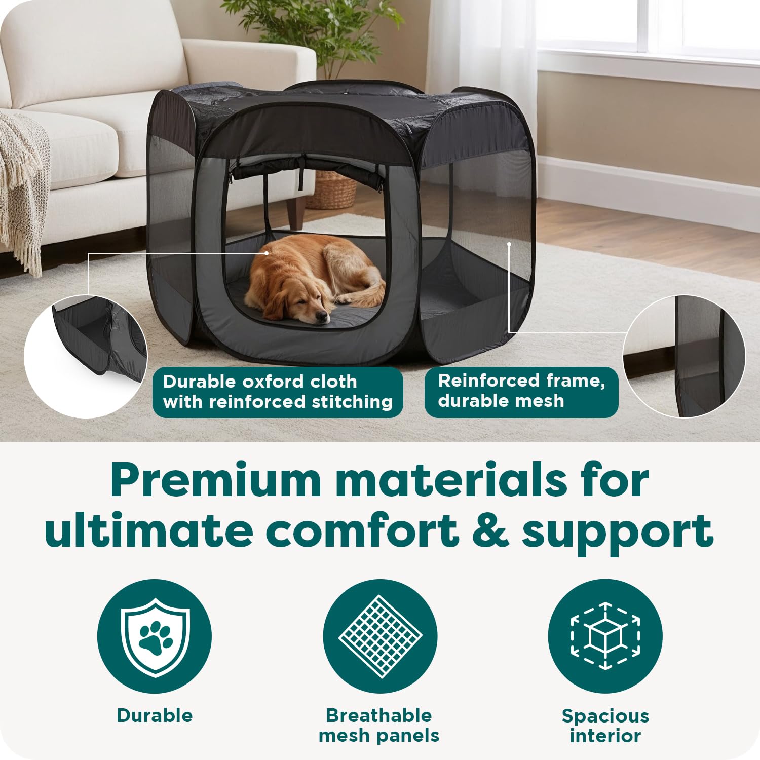 FurHaven ground stakes stabilize outdoor use for peace of mind.
