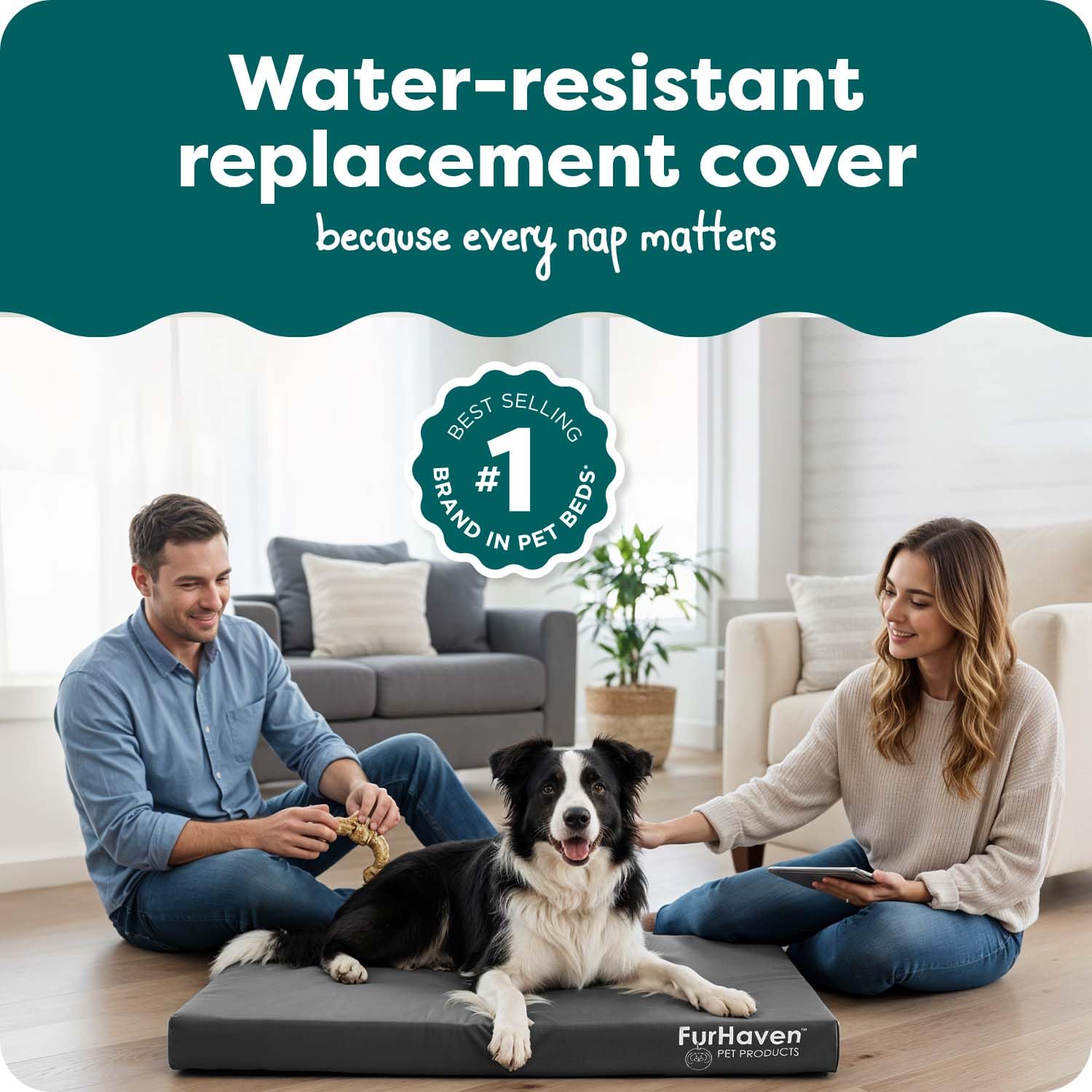Furhaven logo print on oxford polycanvas cover adds durable style