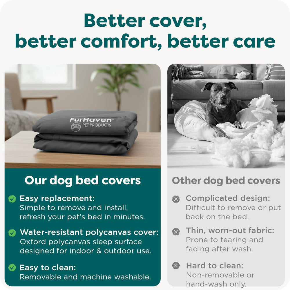 Furhaven machine-washable cover for easy fur removal and odor control