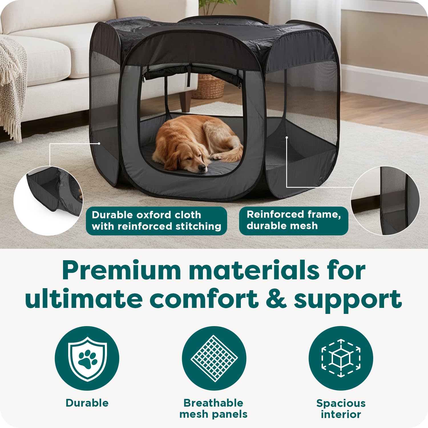 FurHaven machine-washable floor panel keeps paws clean and fresh.