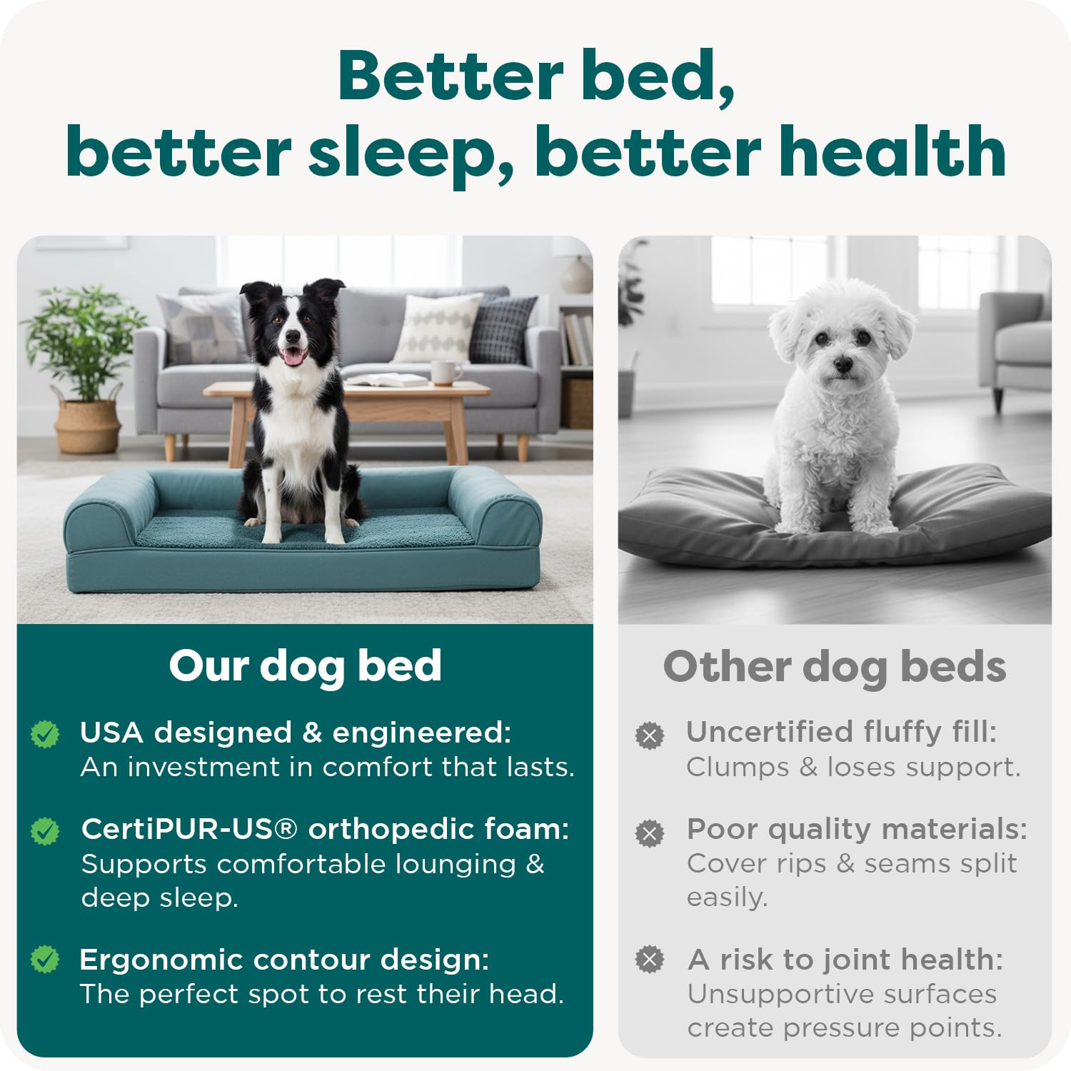 FurHaven non-slip base keeps the bed stable on smooth floors