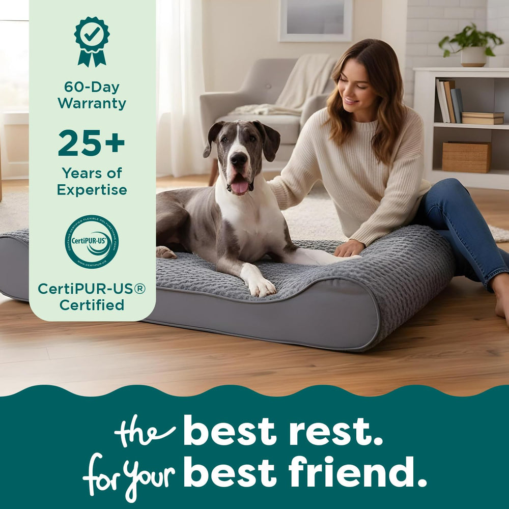 Furhaven jumbo bed suits up to 150 pounds of comfort.
