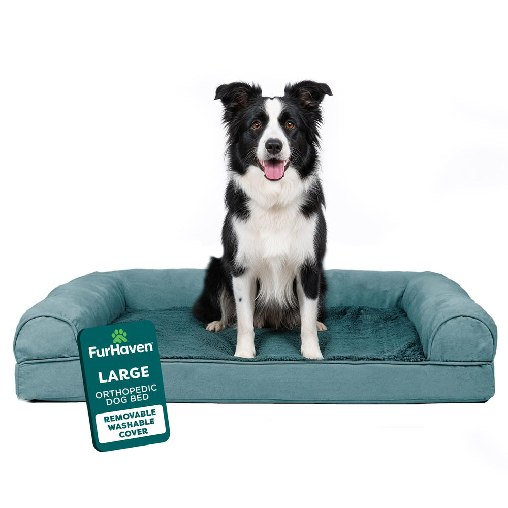 FurHaven orthopedic dog bed with large sleep surface for restful naps