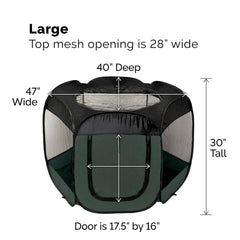 Furhaven playpen 360-degree mesh view promotes airflow and pet visibility.