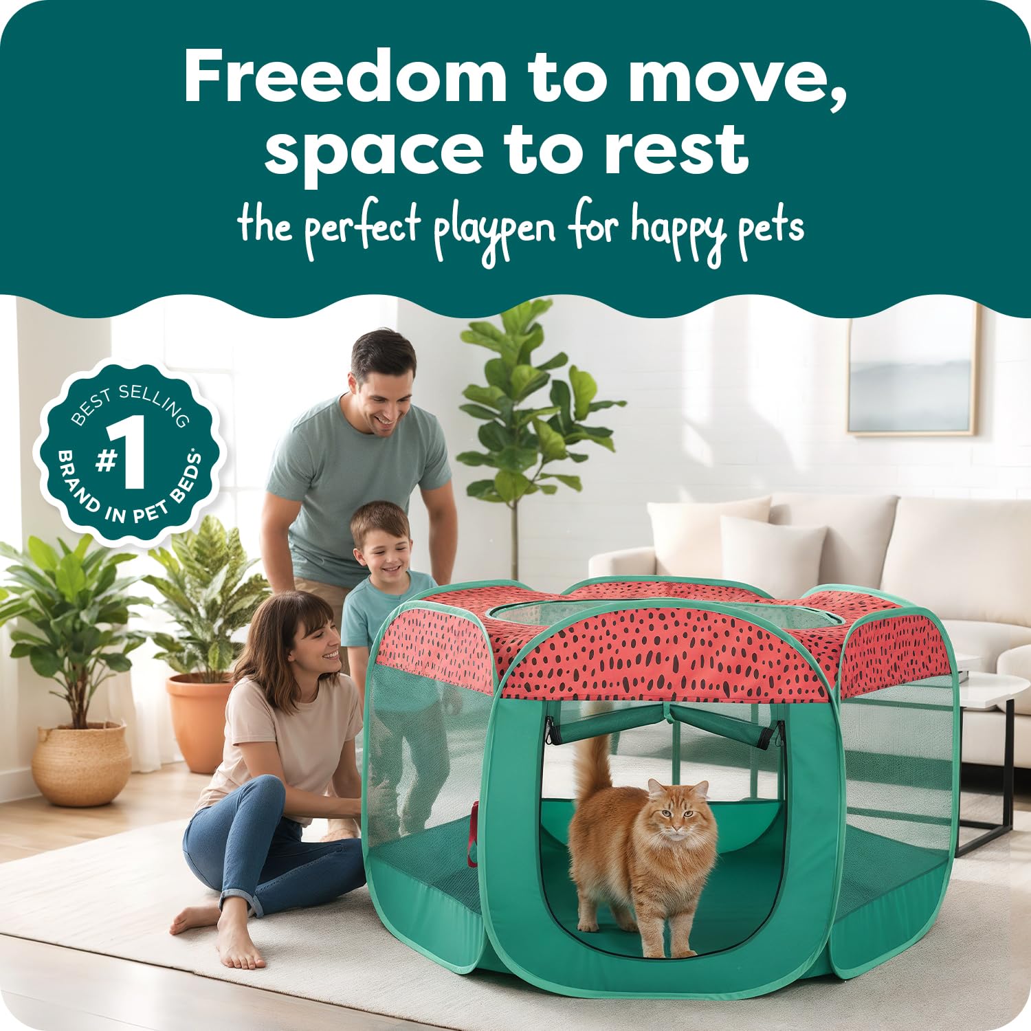 FurHaven playpen folded carry bag for easy travel and storage