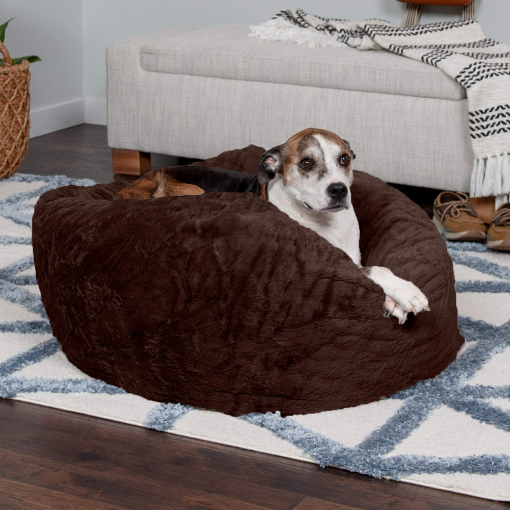 Furhaven plush faux fur surface for cozy snuggling and burrowing