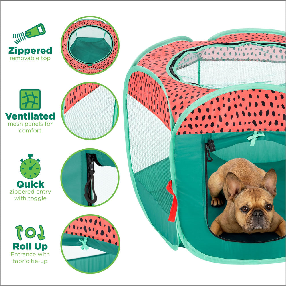 Compact pop-up design enables quick setup and effortless transport during trips.