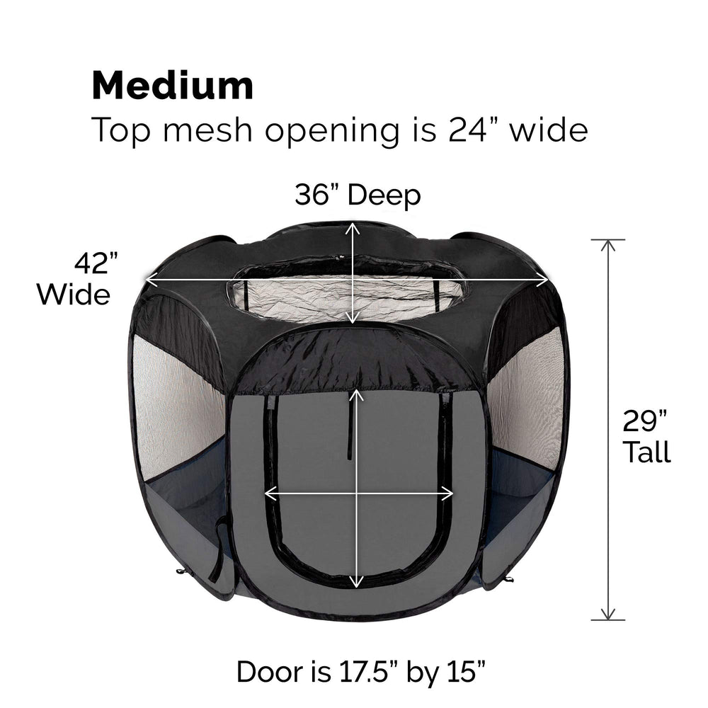 Furhaven playpen side entrance enables easy access and ventilation