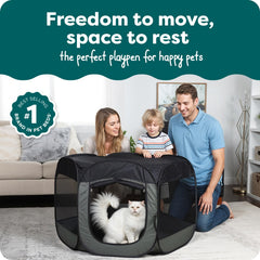FurHaven playpen with large 47x40x30 inches footprint for spacious play.