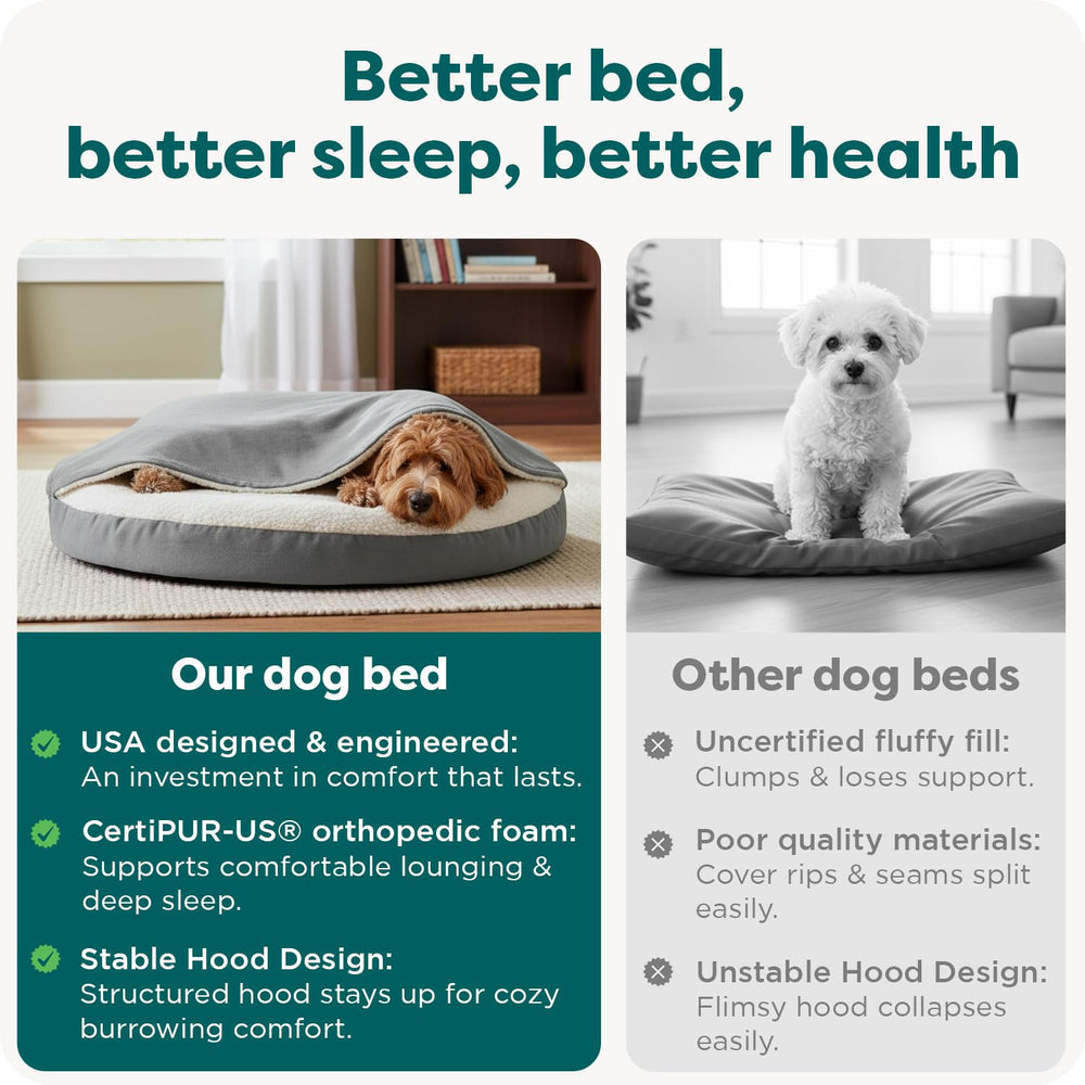 FurHaven removable washable cover simplifies cleaning and pet odor management.