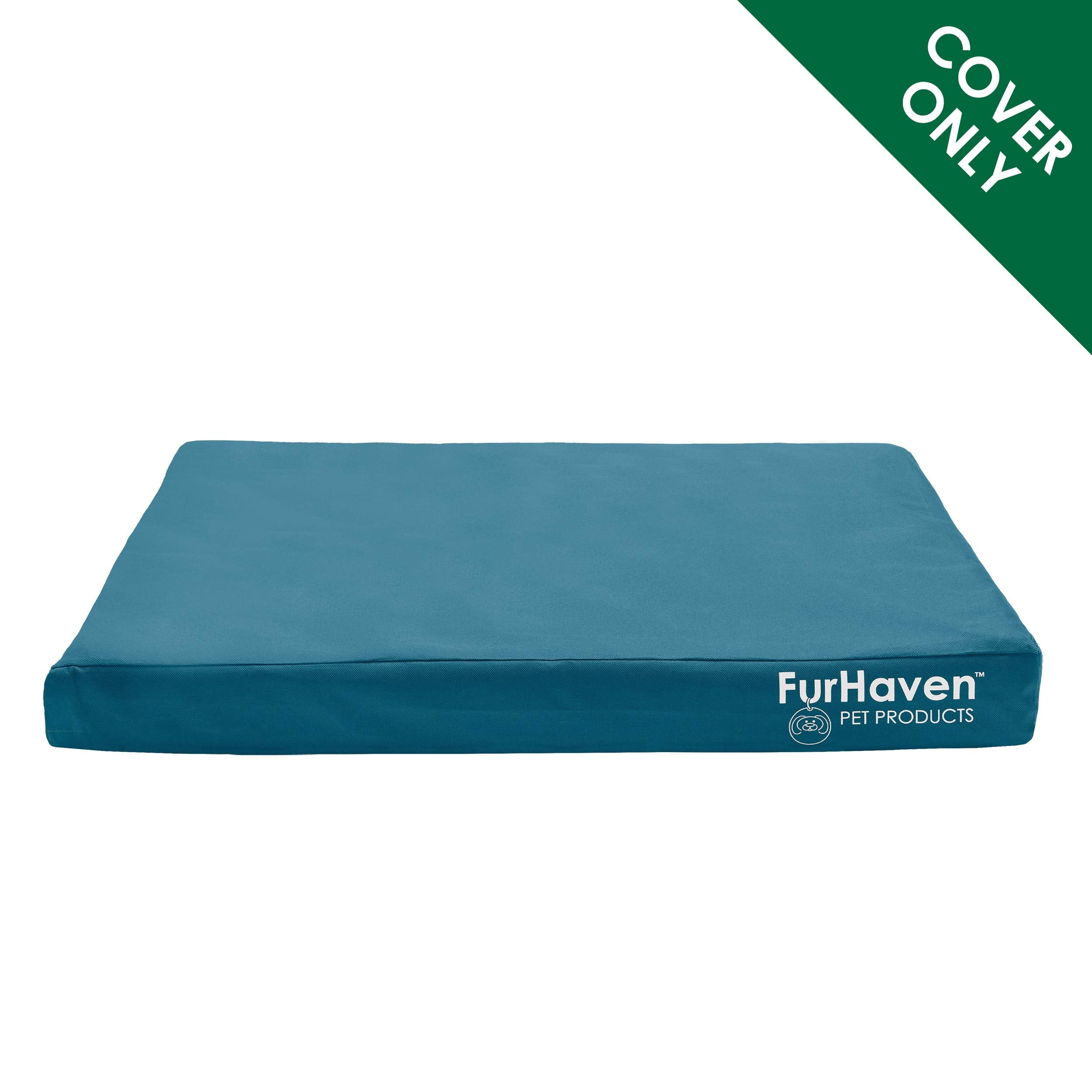 Furhaven water-resistant fabric close-up demonstrates durability for outdoors.