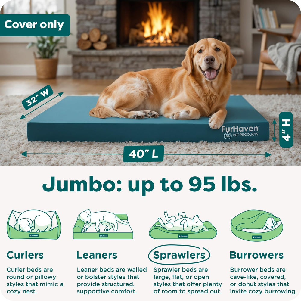 FurHaven oxford polycanvas cover provides durable moisture protection.