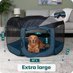 Furhaven spacious 51 by 44 inch enclosure suitable for multiple pets.