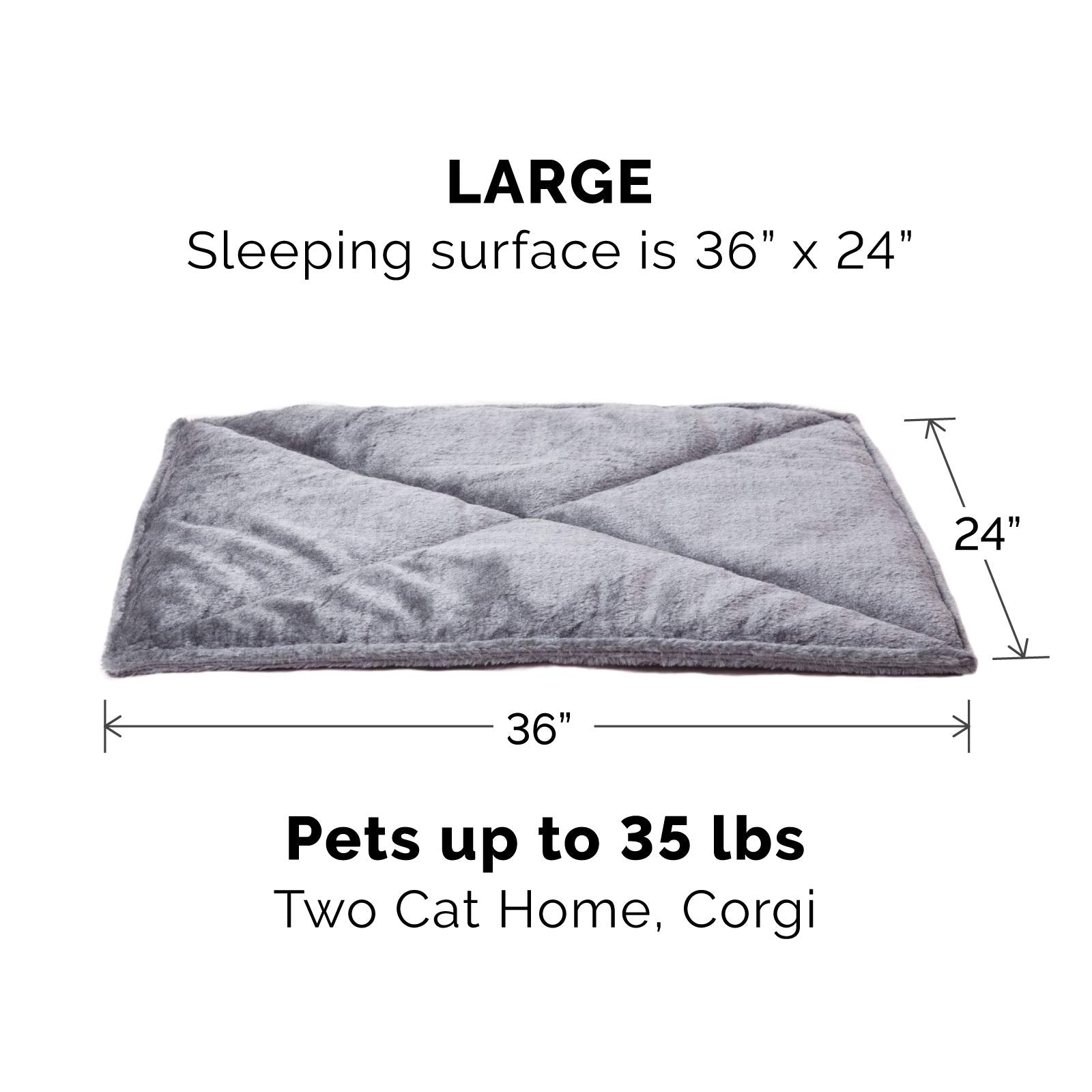 Furhaven ThermaNAP plush quilted surface close-up for gentle snuggling.