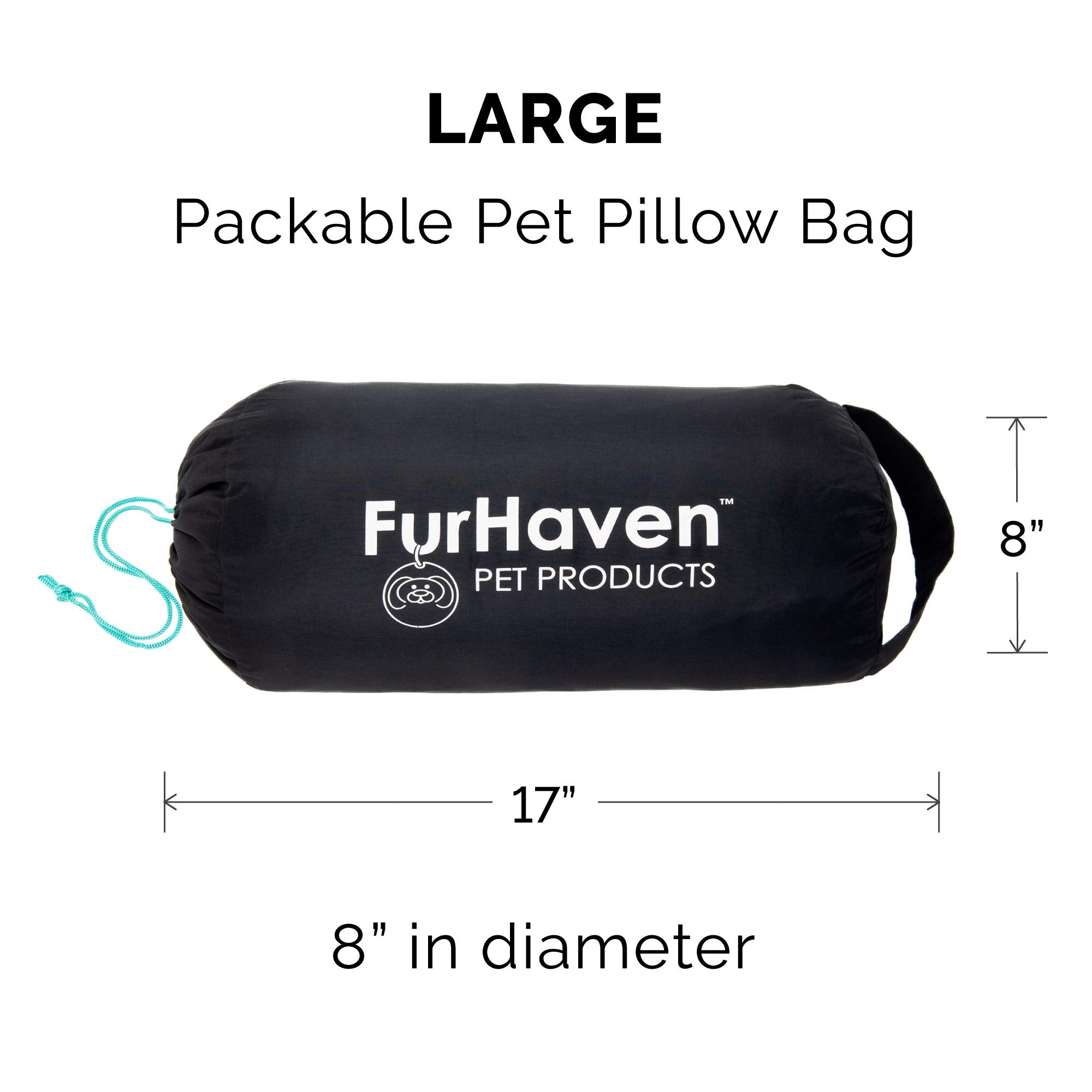 Furhaven Trail Pup Travel Bed outdoors for park and trail naps.
