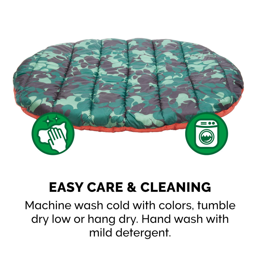 Furhaven Trail Pup Travel Bed compact and packable for car trips.