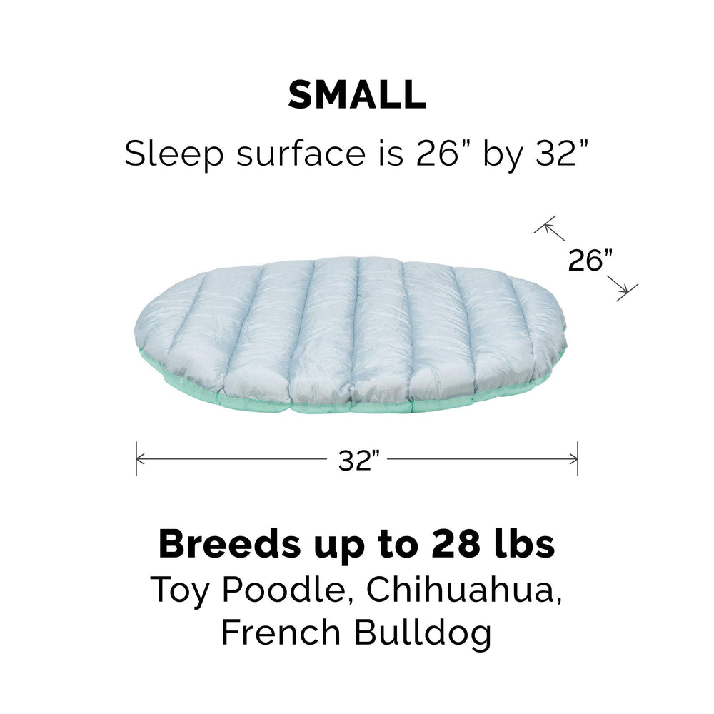 FurHaven Trail Pup travel bed with washable cover, easy cleaning after adventures.
