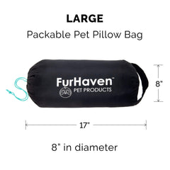 FurHaven Trail Pup travel bed water-resistant cover for outdoor use.