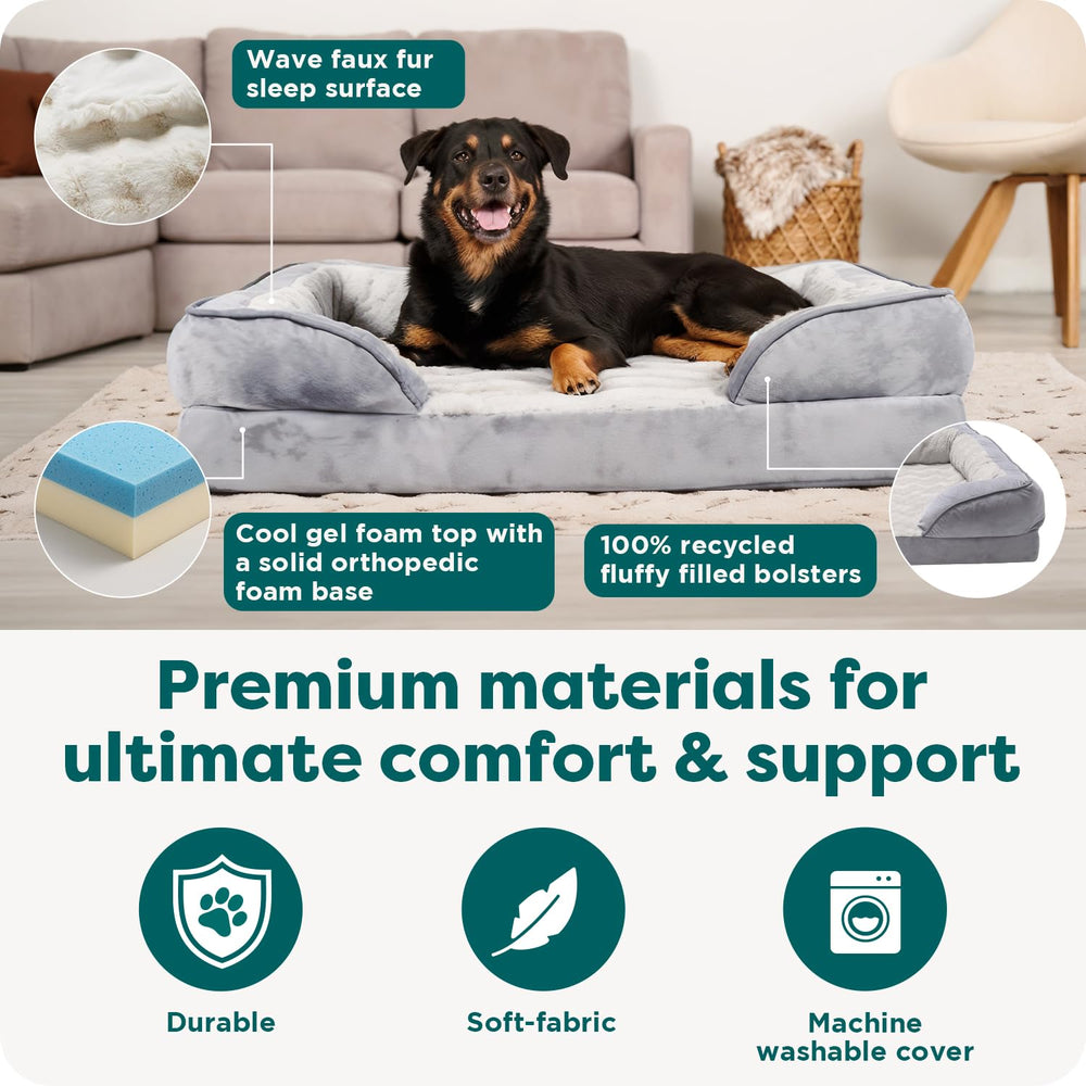 FurHaven removable washable cover makes cleanup simple and quick