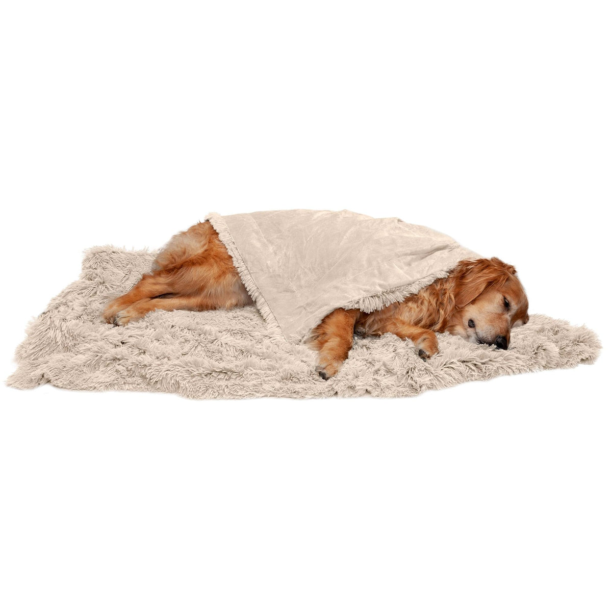FurHaven waterproof throw blanket faux fur side for cozy pet nesting