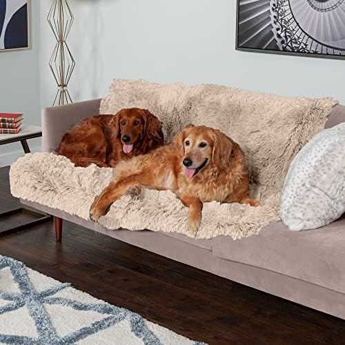 FurHaven waterproof throw blanket velvet side shields furniture from spills