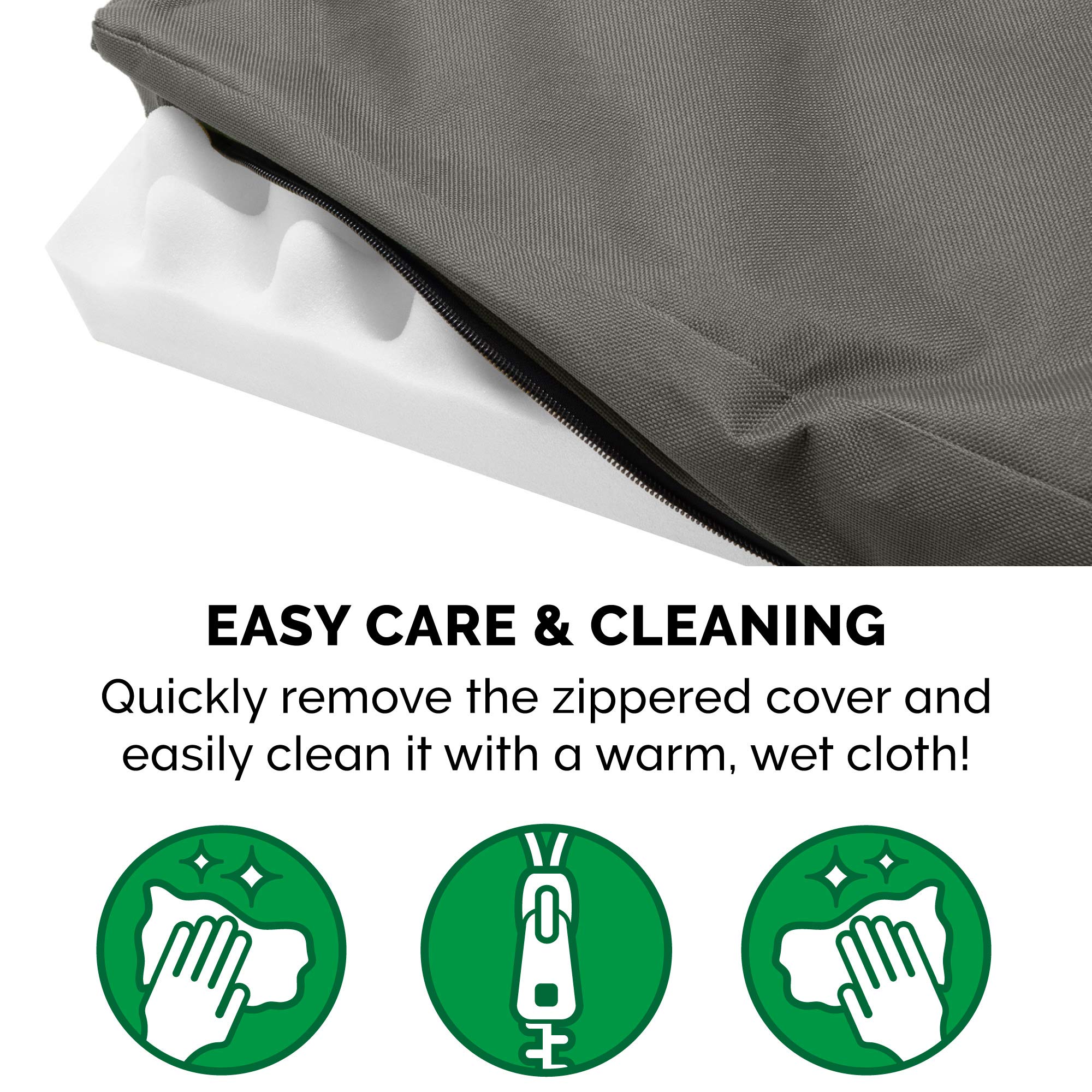 Furhaven zippered cover removal demonstrates quick cleaning and refresh.