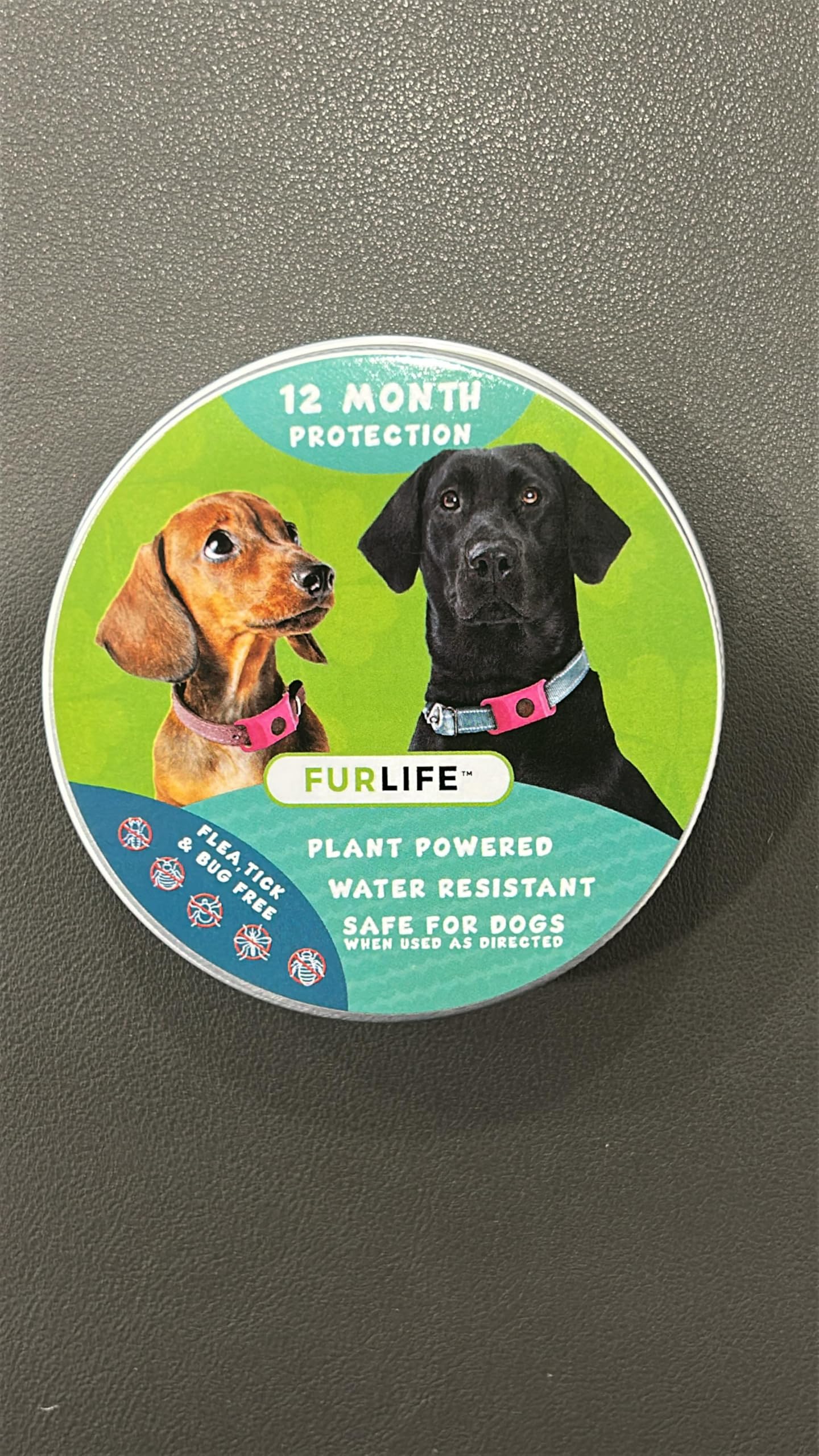 FurLife pink dog tag offers lightweight comfort for dogs of all breeds.