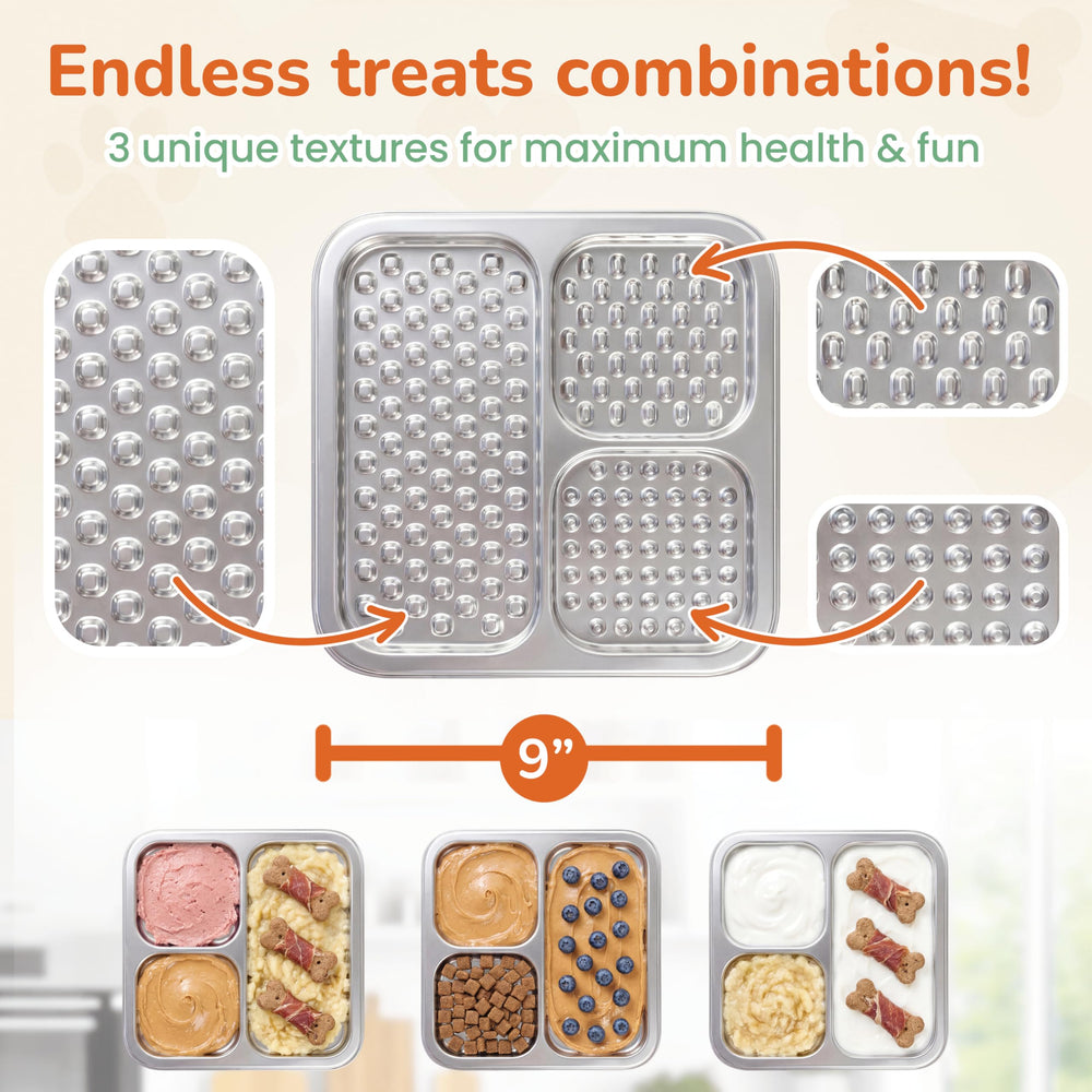 Furlithix easy-to-clean mat resists buildup after meals.