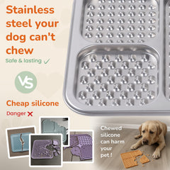 Furlithix lick mat three zones for treats, peanut butter, or wet food enrichment.