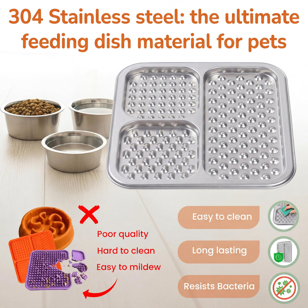 Furlithix three-zone design enables distributing wet food, treats, and peanut butter
