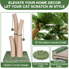 Furlogy natural sisal rope scratcher promotes natural scratching behavior.