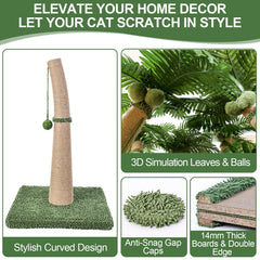 Furlogy tall vertical scratching post encourages climbing and stretch for cats.