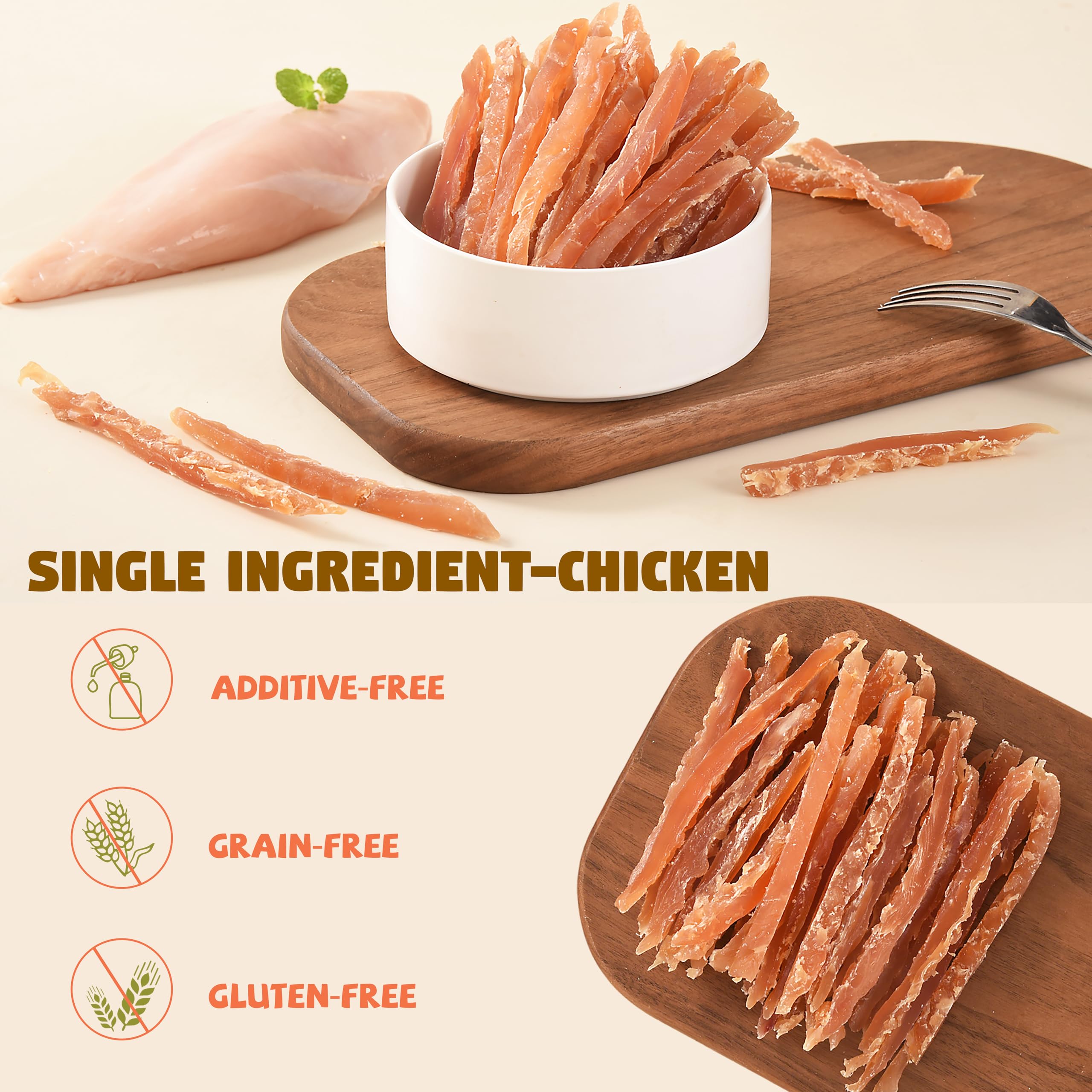 Furmate dog treats chicken jerky high-protein snacking for active dogs.