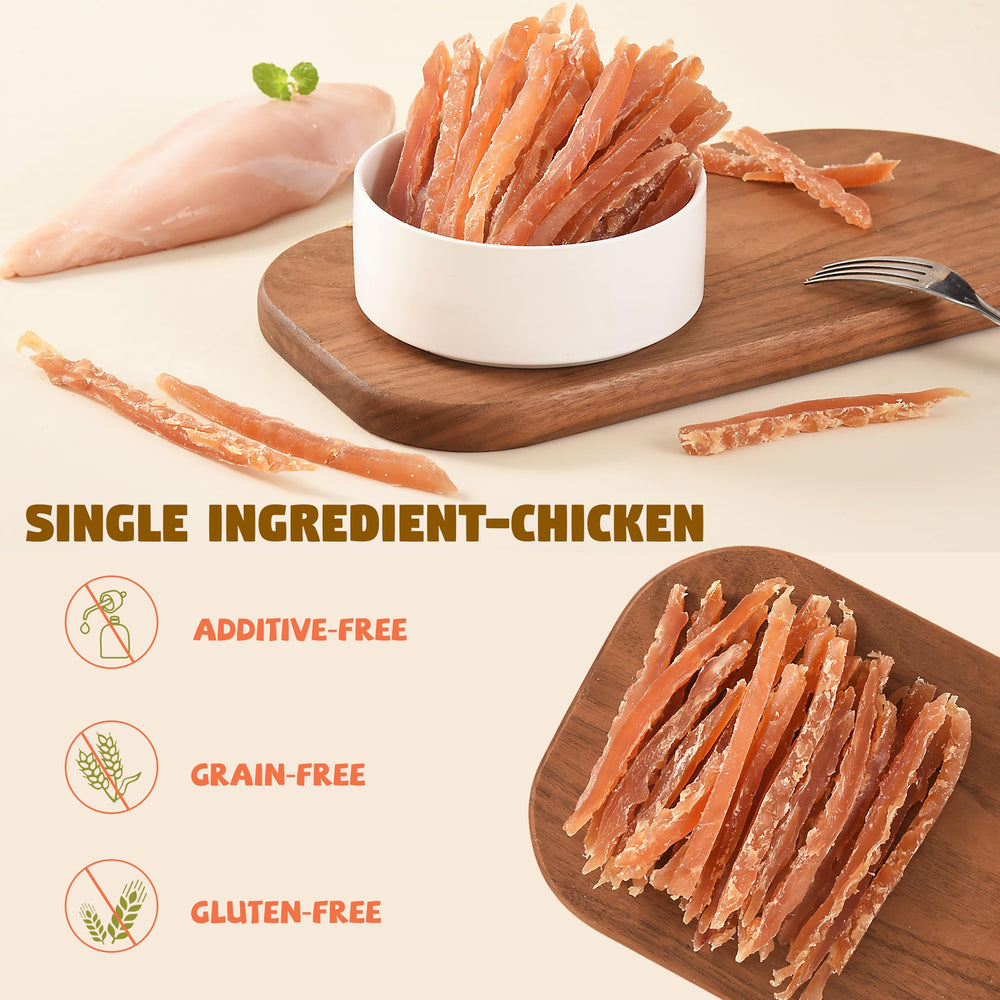 Furmate dog treats chicken jerky high-protein snacking for active dogs.