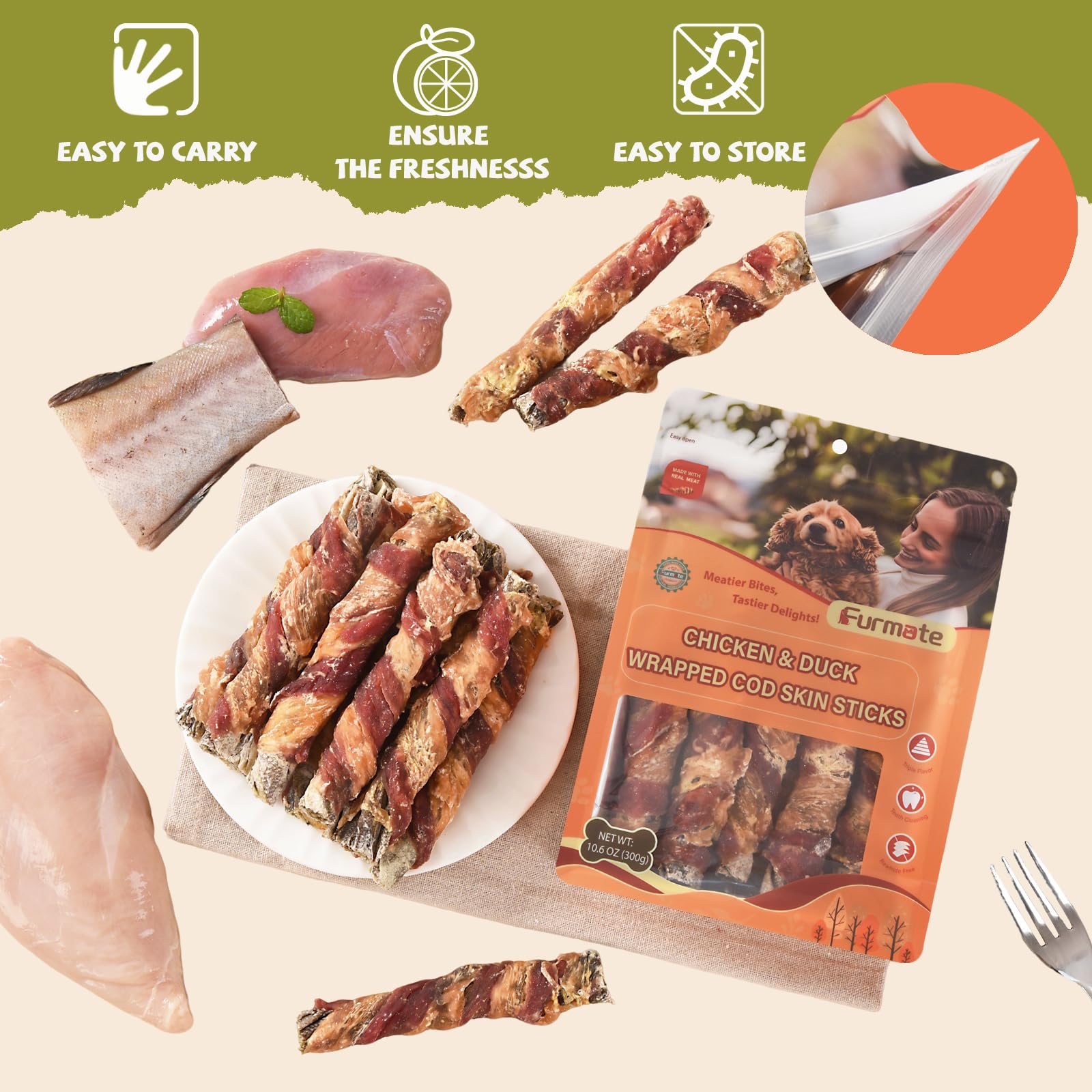 Furmate teeth-friendly treat suitable for daily dental care.