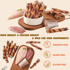 Furmate treats with resealable pouch demonstrating easy portability.