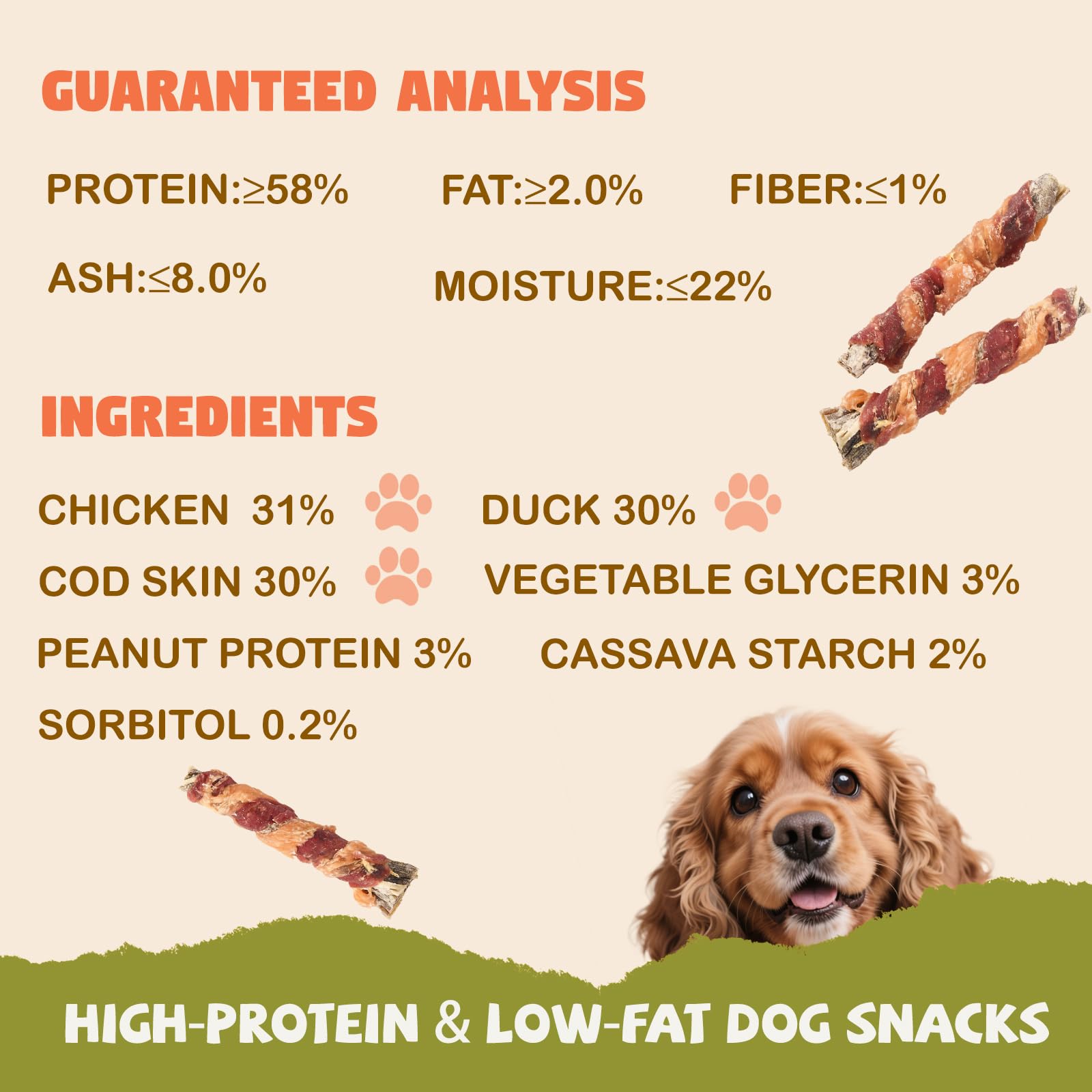 Furmate omega-3 rich cod skin stick supports skin and coat health.