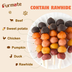 Furmate Kabobs with chicken, duck, and beef flavors for protein-loving dogs