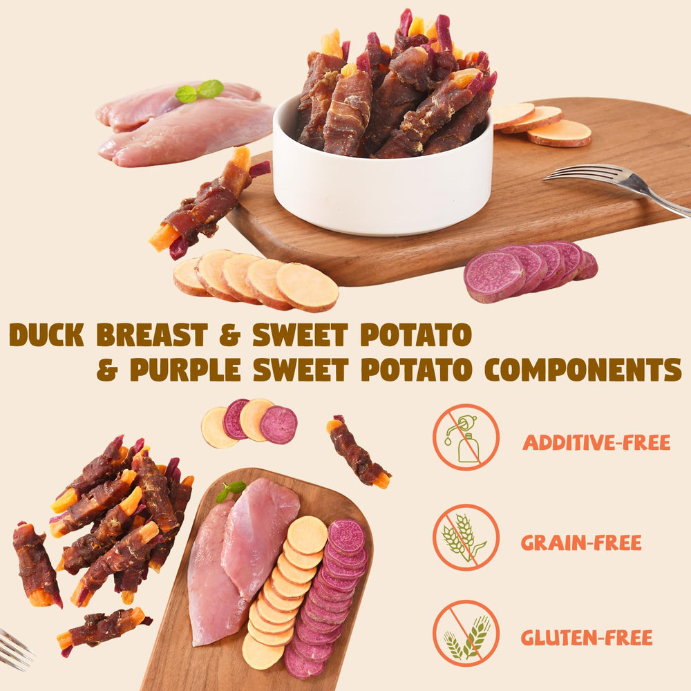 Furmate potato strips ingredient view shows colorful fibers and natural energy.