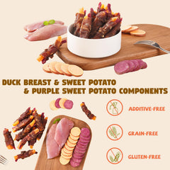 Furmate potato strips ingredient view shows colorful fibers and natural energy.