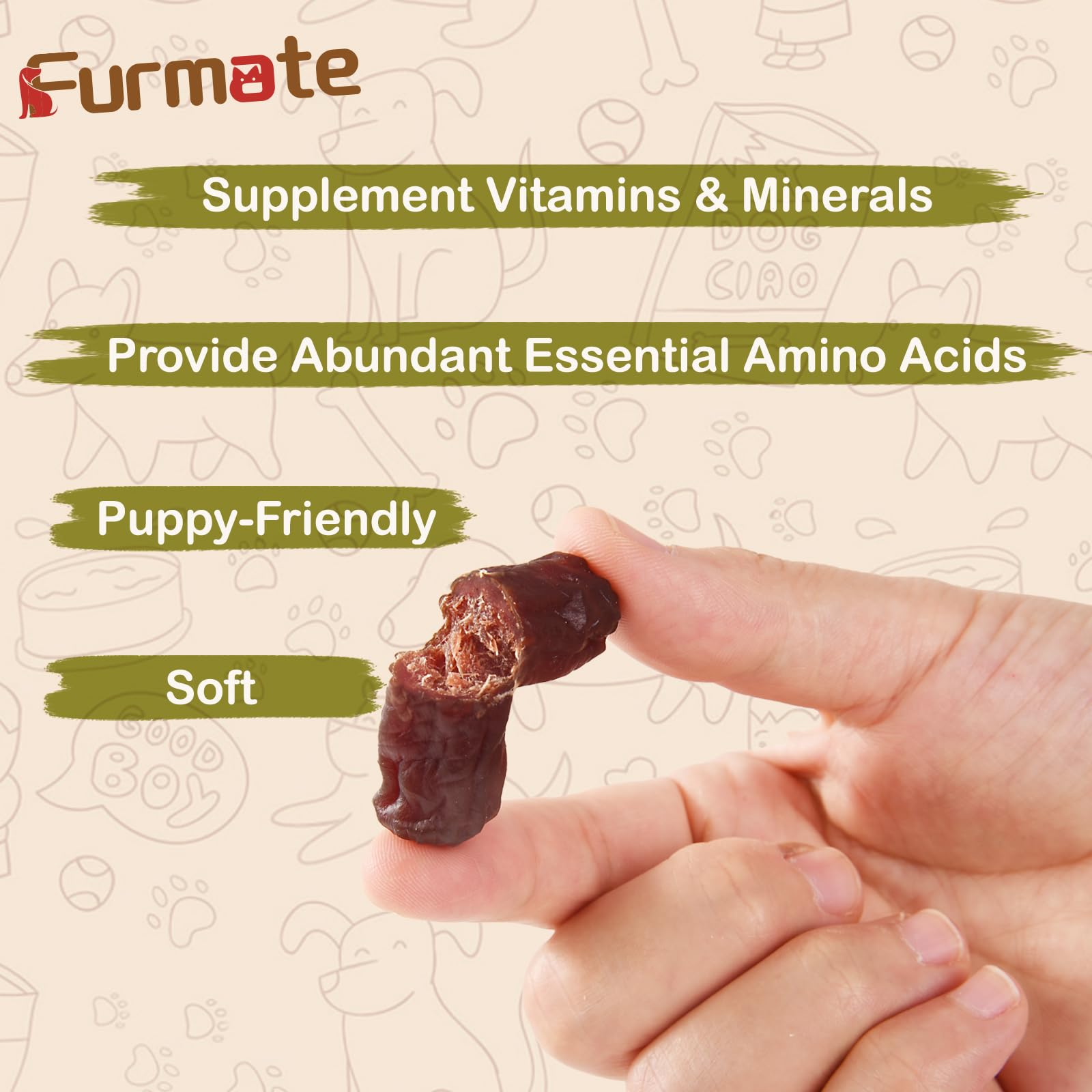 Bowl of Furmate treats showing a serving idea for dogs.