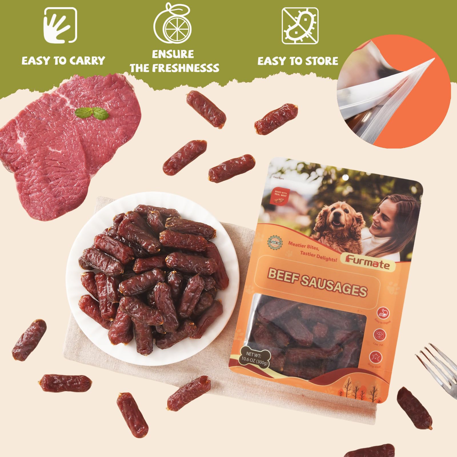 Sealed Furmate bag preserves freshness between uses.