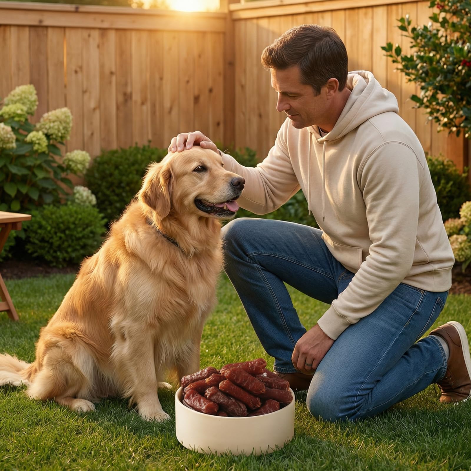 Furmate treats shared during a walk as a portable snack.