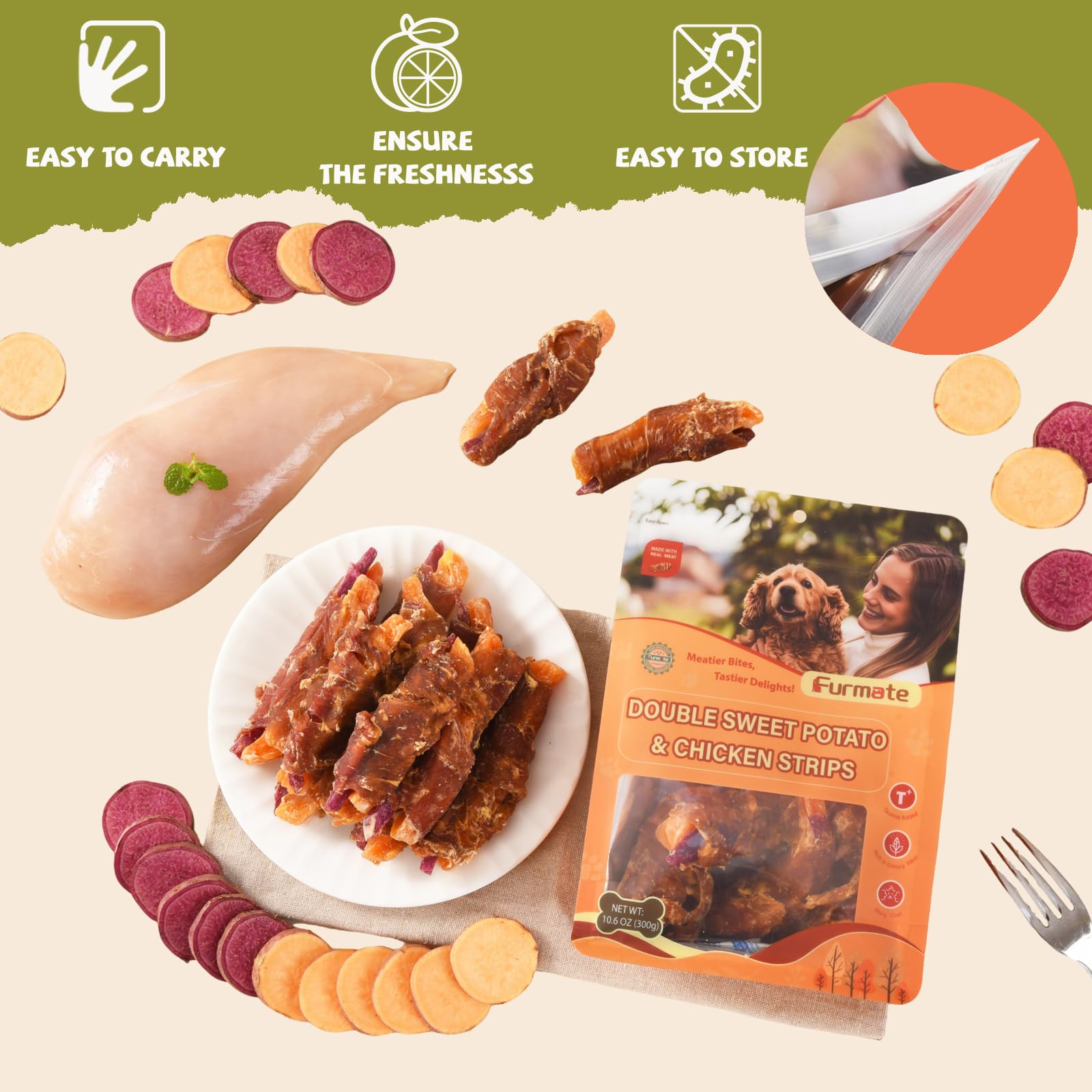 Furmate taurine-enriched dog treat adds 1% taurine for canine nutrition