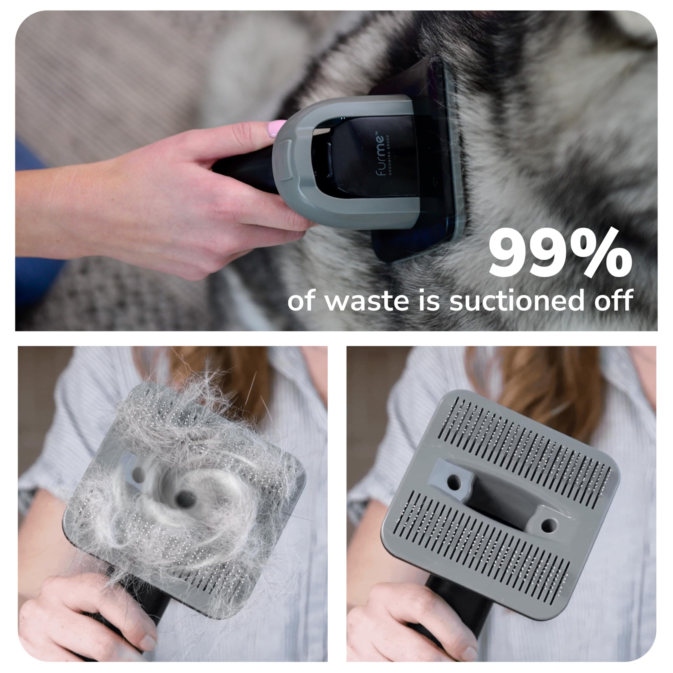 FURME Original Pet Grooming Vacuum Quiet Operation keeps pets calm