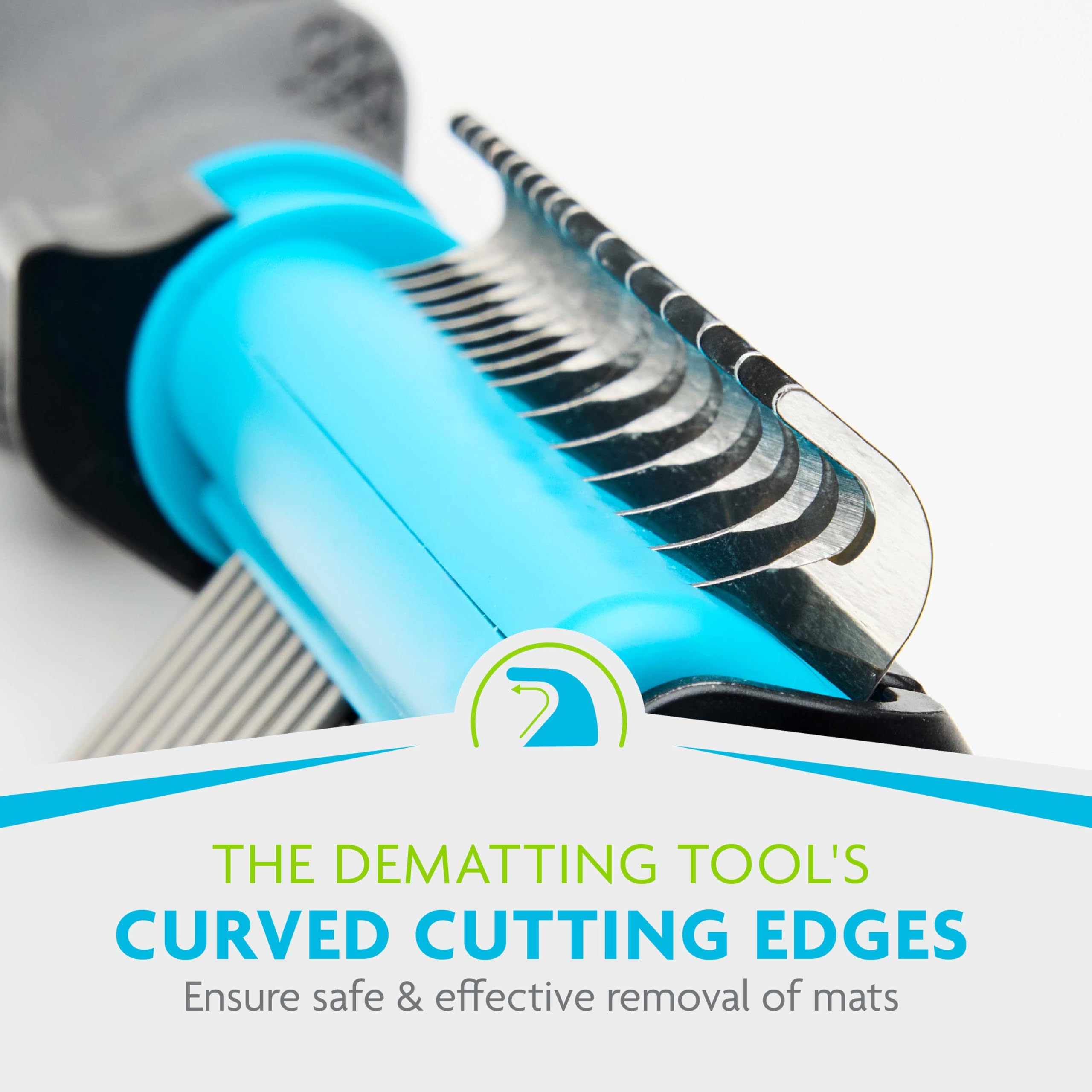 FURminator 2-in-1 tool removable cover protects blades between uses.