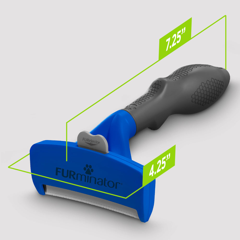 FURminator reduces shed on furniture with regular grooming sessions.
