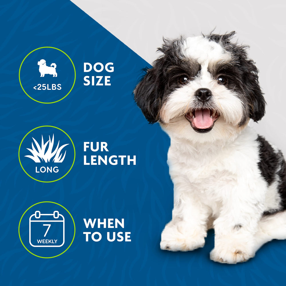 FURminator compact design suits small breeds for at-home grooming